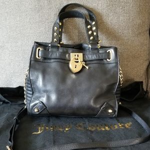 Juicy Couture Black Leather Small Tote